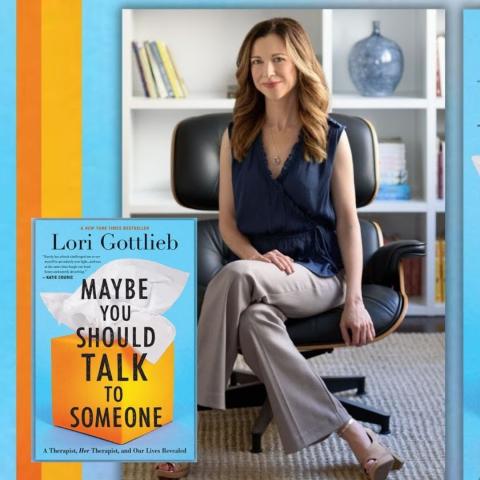 Author Lori Gottlieb and the cover of her book