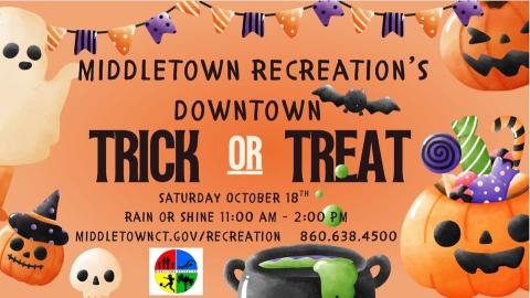 ghosts and goblins on an orange background