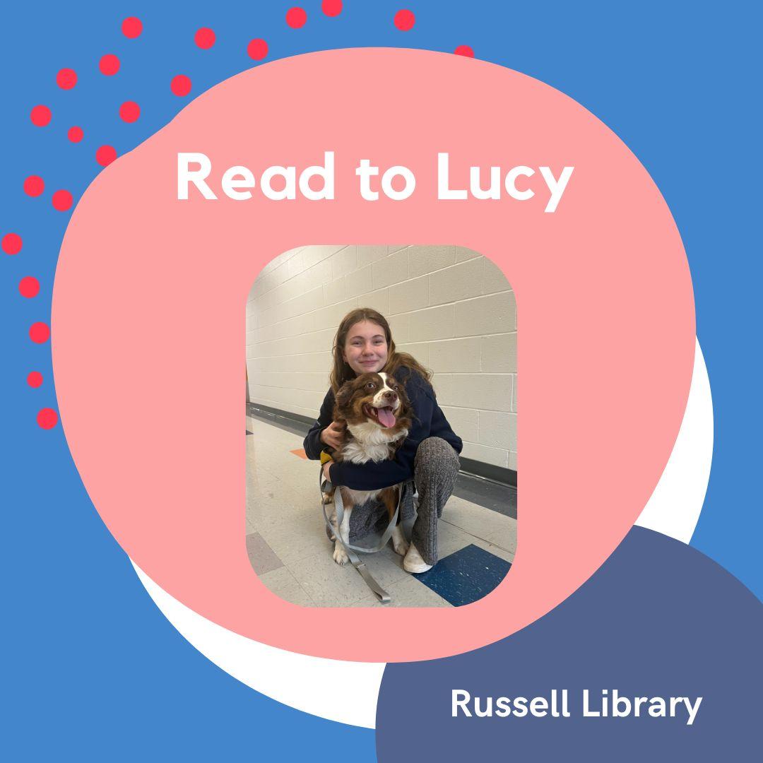 Woman holding a dog.  Bright circles behind them.