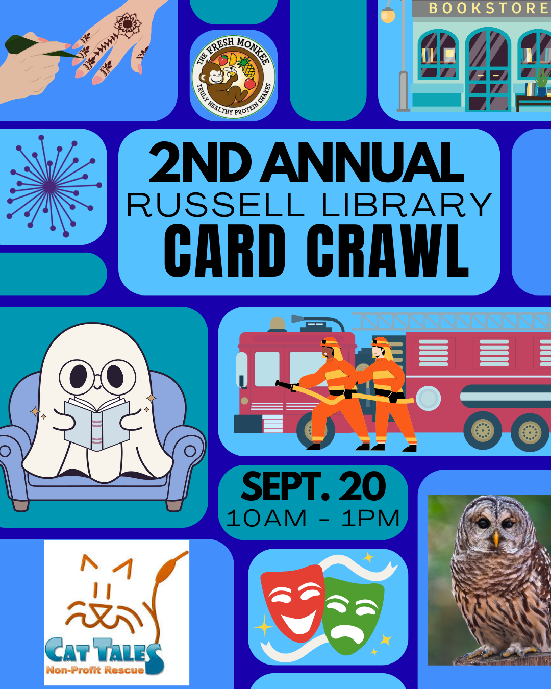 card crawl advertisement with various logos